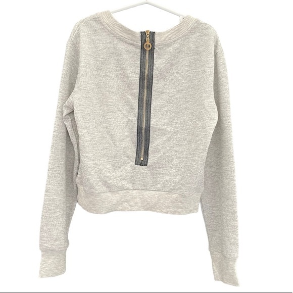 TRULY ME by Sara Sara Kids' Zip Back Crewneck Sweatshirt - Size 8 - Picture 2 of 3